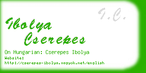 ibolya cserepes business card